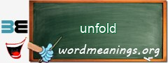 WordMeaning blackboard for unfold